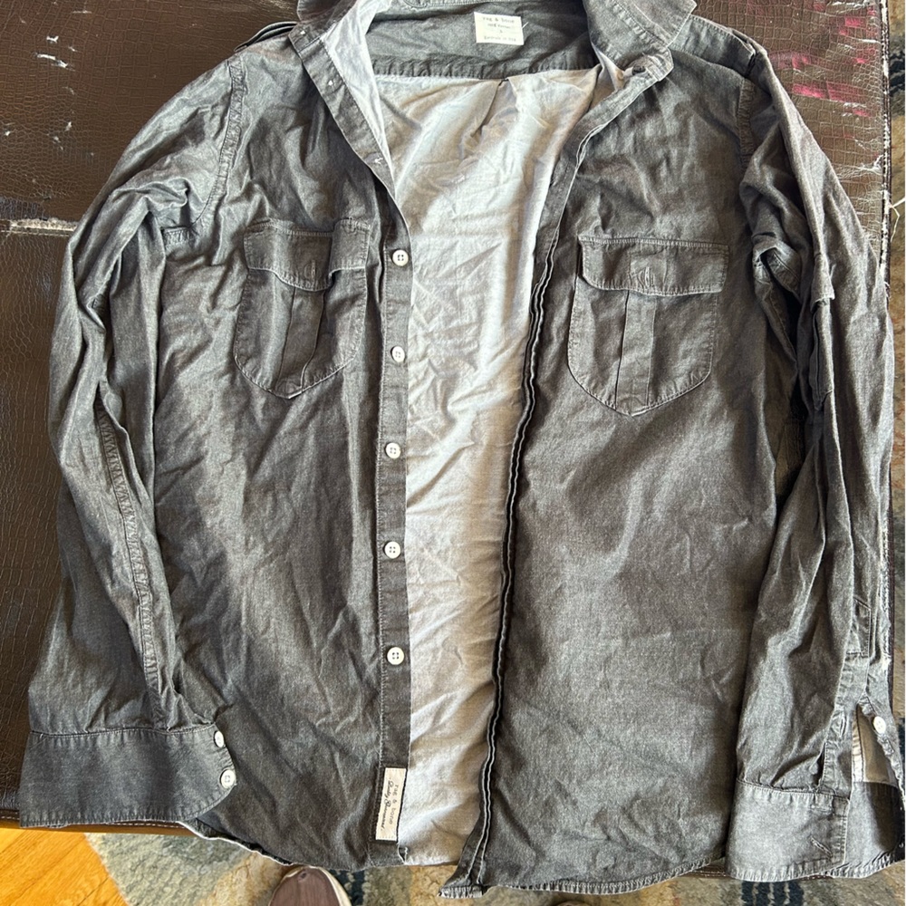 Rag and bone grey dress shirt